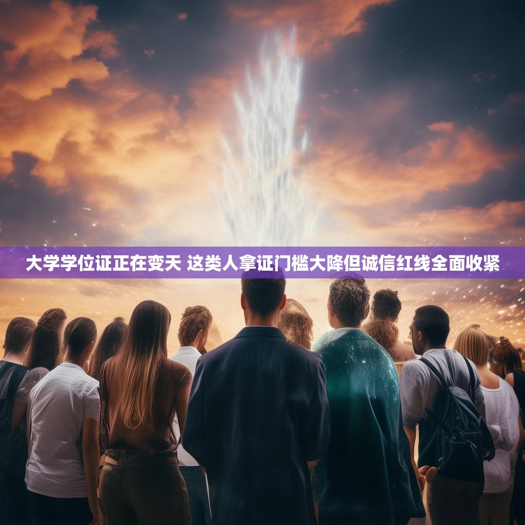 详细阅读:大学学位证正在变天 这类人拿证门槛大降但诚信红线全面收紧 大学学位证正在变天 这类人拿证门槛大降但诚信红线全面收紧